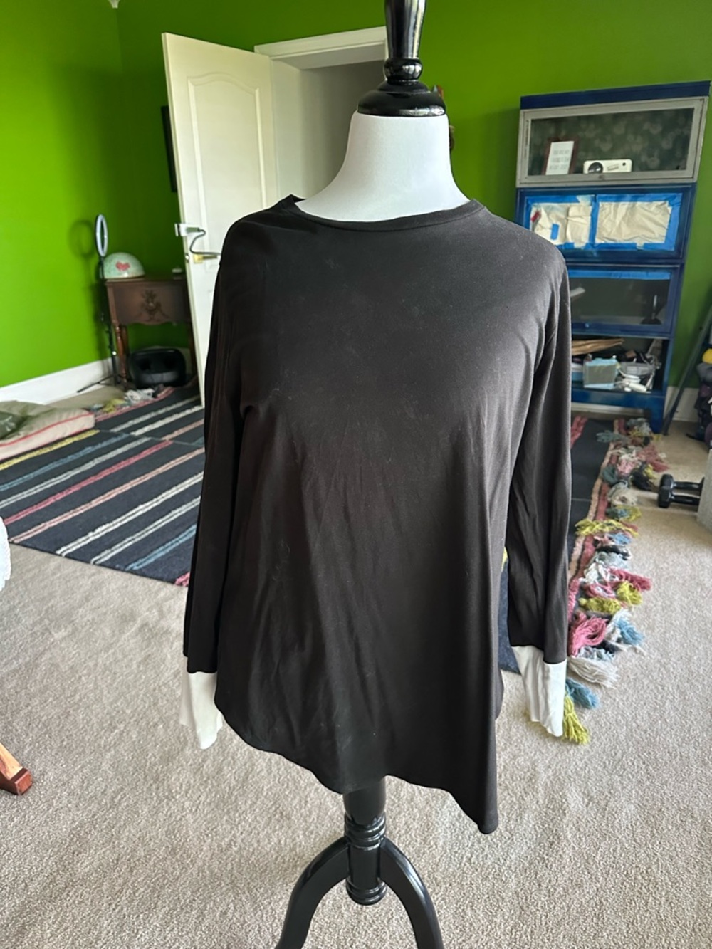 Universal Standard Black and White Long Sleeve Tee